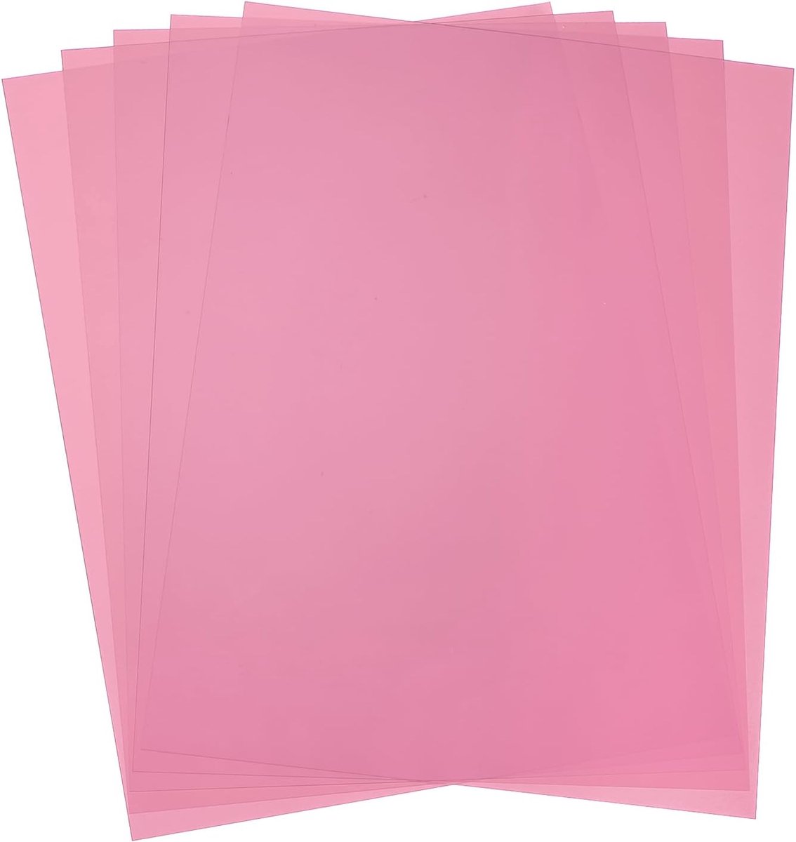 5 gekleurde plastic vellen A5 transparante folie amber gel correctie kleurfilter licht waterdicht 21 x 14,7 cm vellen voor doe-het-zelf handwerk LED-verlichting foto (roze)