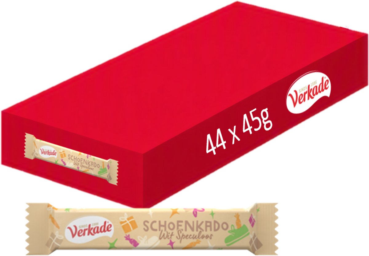 Verkade Schoenreep Witte chocolade - Speculaas - 44 x 45 gram