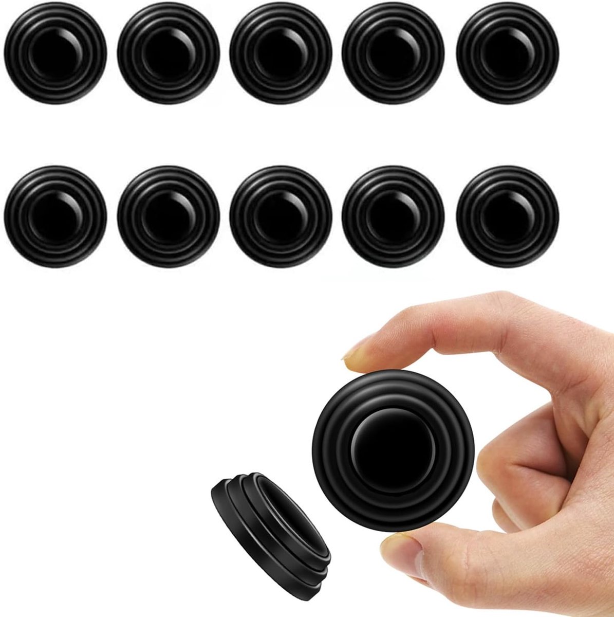10 stuks universele autoschokdemperafdichtingen, schokdemper en geluiddemper voor autoportieren, dempende afdichting, universele autoschokdemper, deurschild, zwart, sticker voor autoportierbescherming