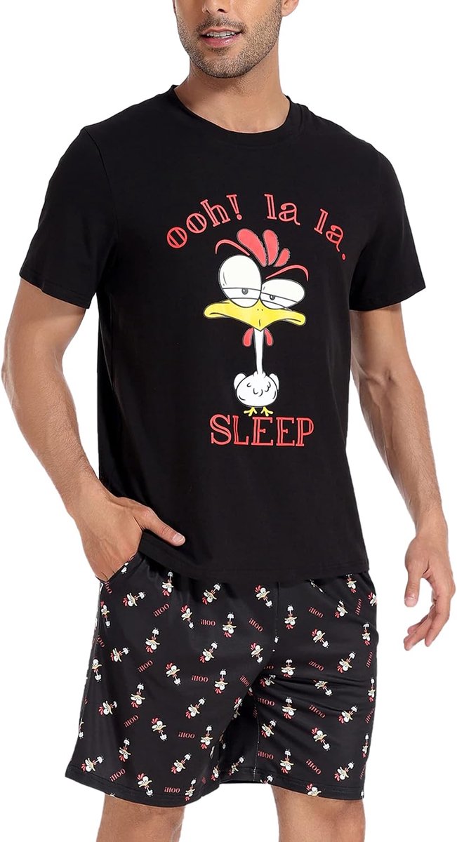 Pyjama voor de zomer, korte pyjamasets voor heren, katoen, broek, nachtkleding voor heren