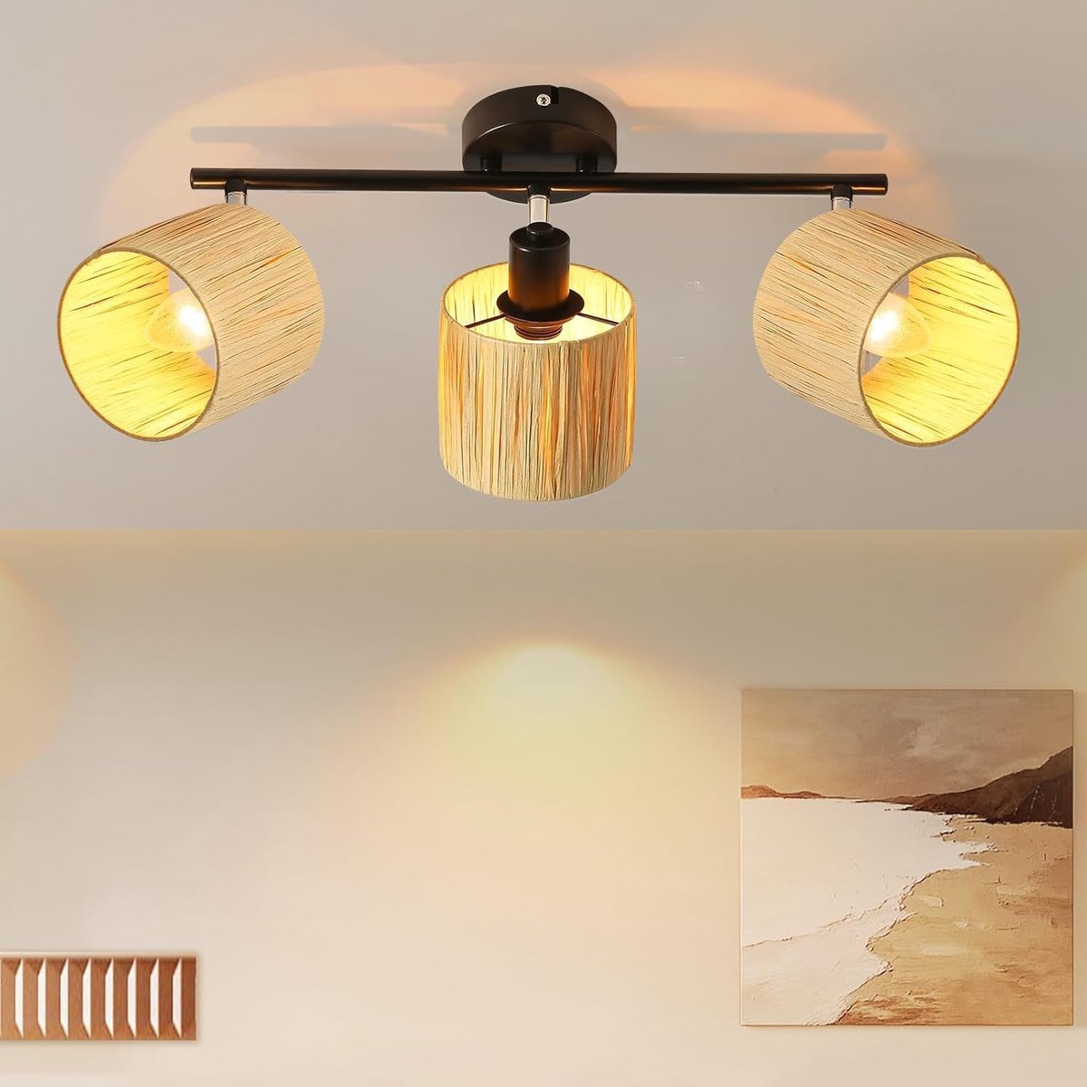 3-vlammig, natuurkleurige vintage design