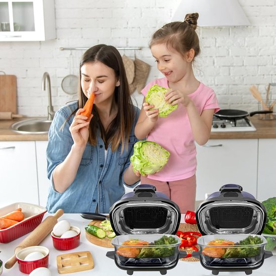 Anti-spatrooster van siliconen, herbruikbaar, voor Ninja CRISPi Air Fryer FN101EUSG, Air Fryer accessoires voor Ninja FN101EU luchtfriteuse (grijs) — afbeelding 5