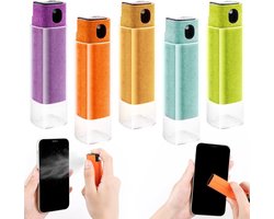 Screen Cleaner - 5 stuks - Screen Spray - Hervulbare Spray - Microvezel doekje - 2 In 1 - geschikt voor ipad, laptop, tv, telefoon etc - 12ml