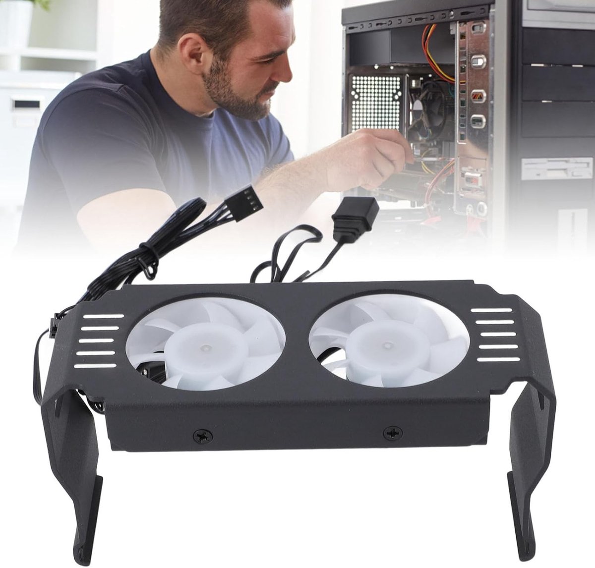 Efficiënte Koeling voor DDR Geheugenmodules met ARGB Verlichting en Temperatuurregeling voor Gaming PC's