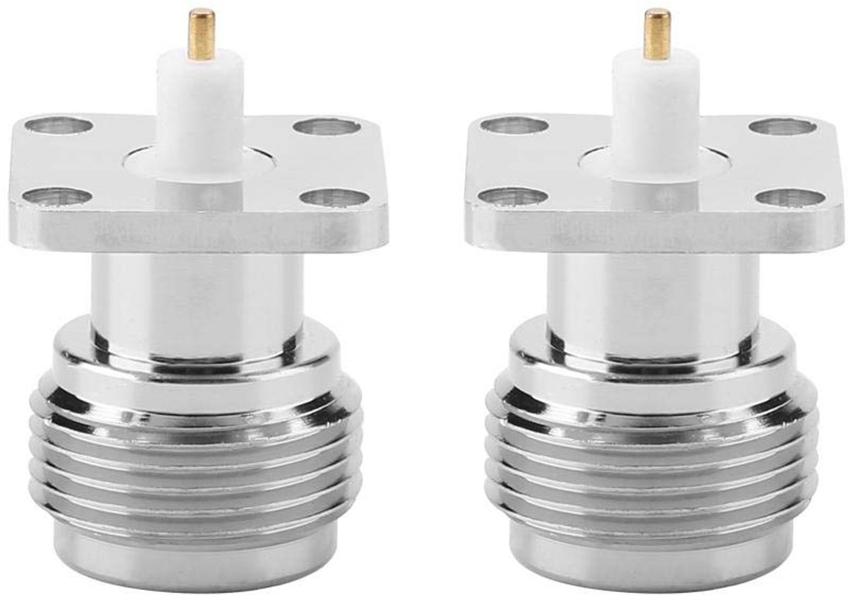 2 stks N KFD 5 N Vrouwelijke Jack RF Coax Chassis Coax Connector Vierkante Socket Panel Mount met Flens 17.5 x 17.5