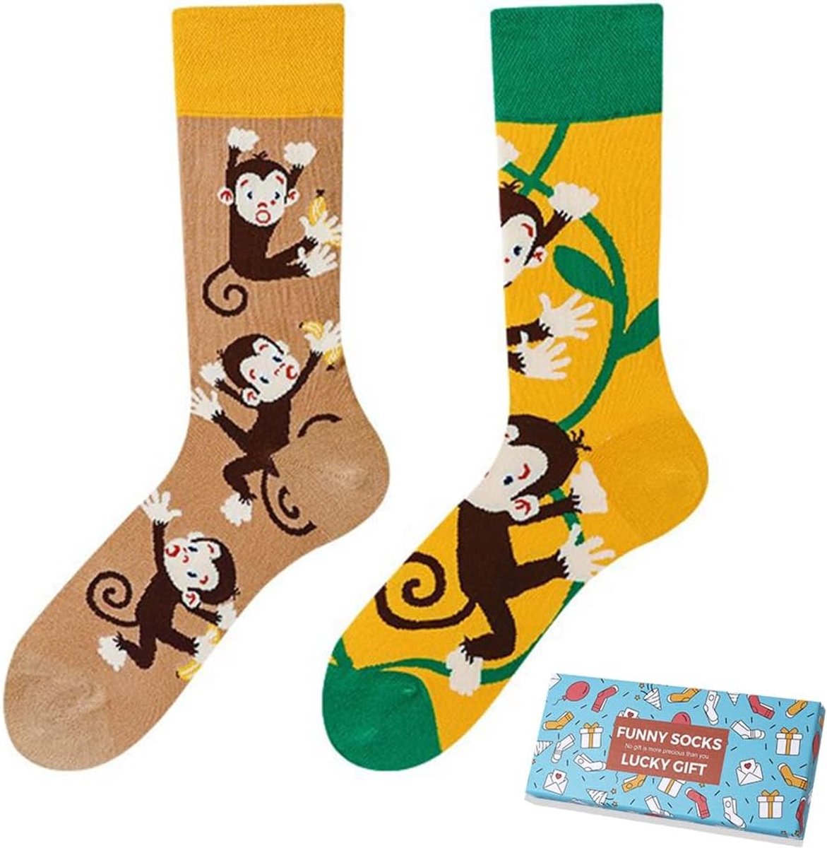 Sokken Voor Dames En Heren Unisex Veel Motieven Dieren Eten Fruit Sport Kunst Van Katoen Cadeau Asymmetrische Patronen Links En Rechts