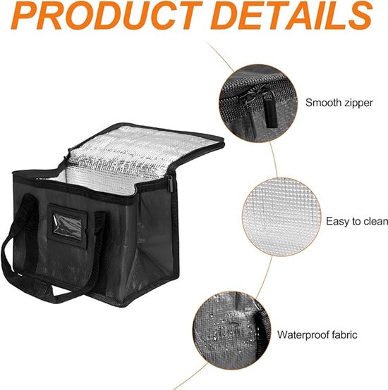 Koeltassen & Koelboxen, Opvouwbare thermische tas, Geïsoleerde tas, Picknicktas, Diepvriestas, IJszak, Lunchtas, Voor boodschappen, Picknick, Kamperen, Strand, BBQ, Reizen, Auto, 52*39*35cm van Merkloos — afbeelding 3
