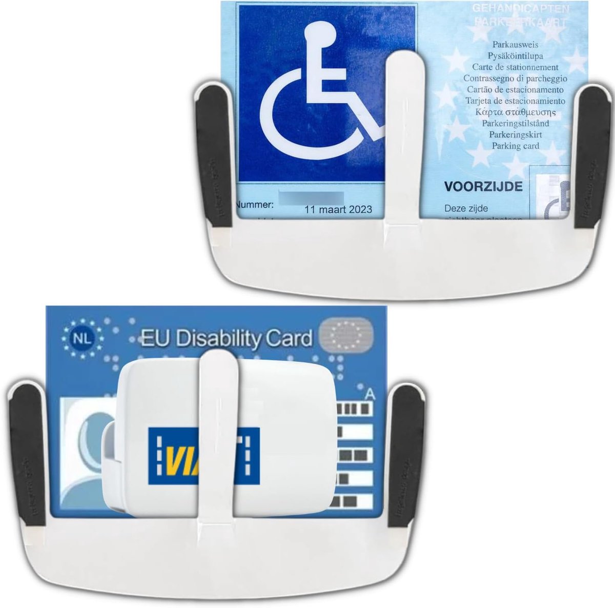 Houder Voorruit x2 Auto Parking Licence Holdercessoires Camper Gadgets Tolbadge Houder Auto Parkeerkaarthouder Parkeerkaarthouder Voorruit Voor Auto Invalide Sticker Holder Kaarthouder