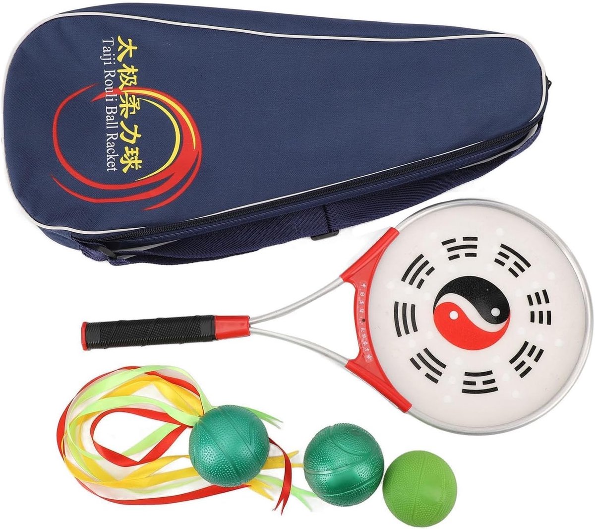 Lichtgewicht Tai Chi Racket met Zachte Ballen Set voor Oefeningen en Fitness Training voor Ouderen