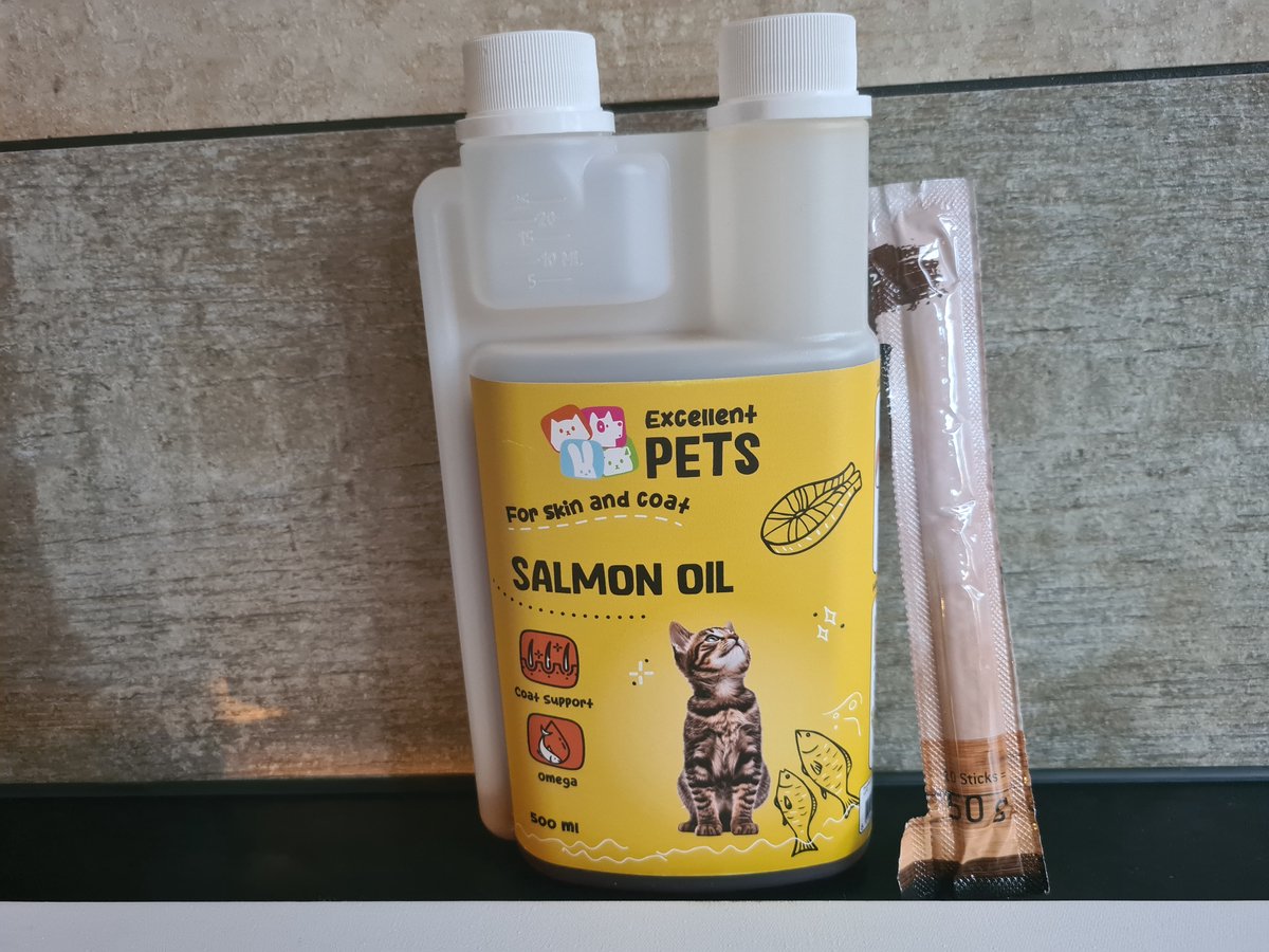 Excellent Pets Cat Zalm Olie 500 ml en catessy snack