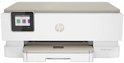 Witte HP Envy Inspire printer met beige deksel en touchscreen.