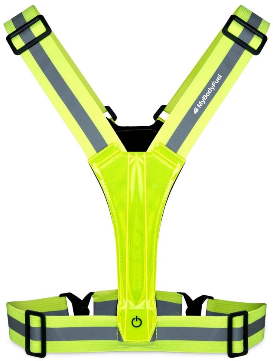 MyBodyFuel - Hardloopvest met Verlichting - LED Hardloop Verlichting - Reflecterend & Verstelbaar - USB Oplaadbaar - One Size - Hardlopen & Wandelen