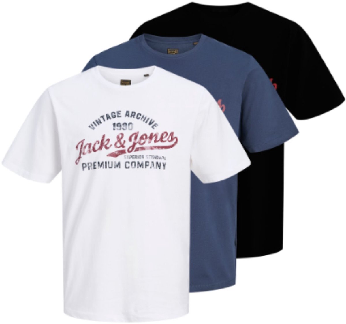 JACK & JONES - JPRBLUMATEO SS TEE SMU 3PK MP Heren T-shirt