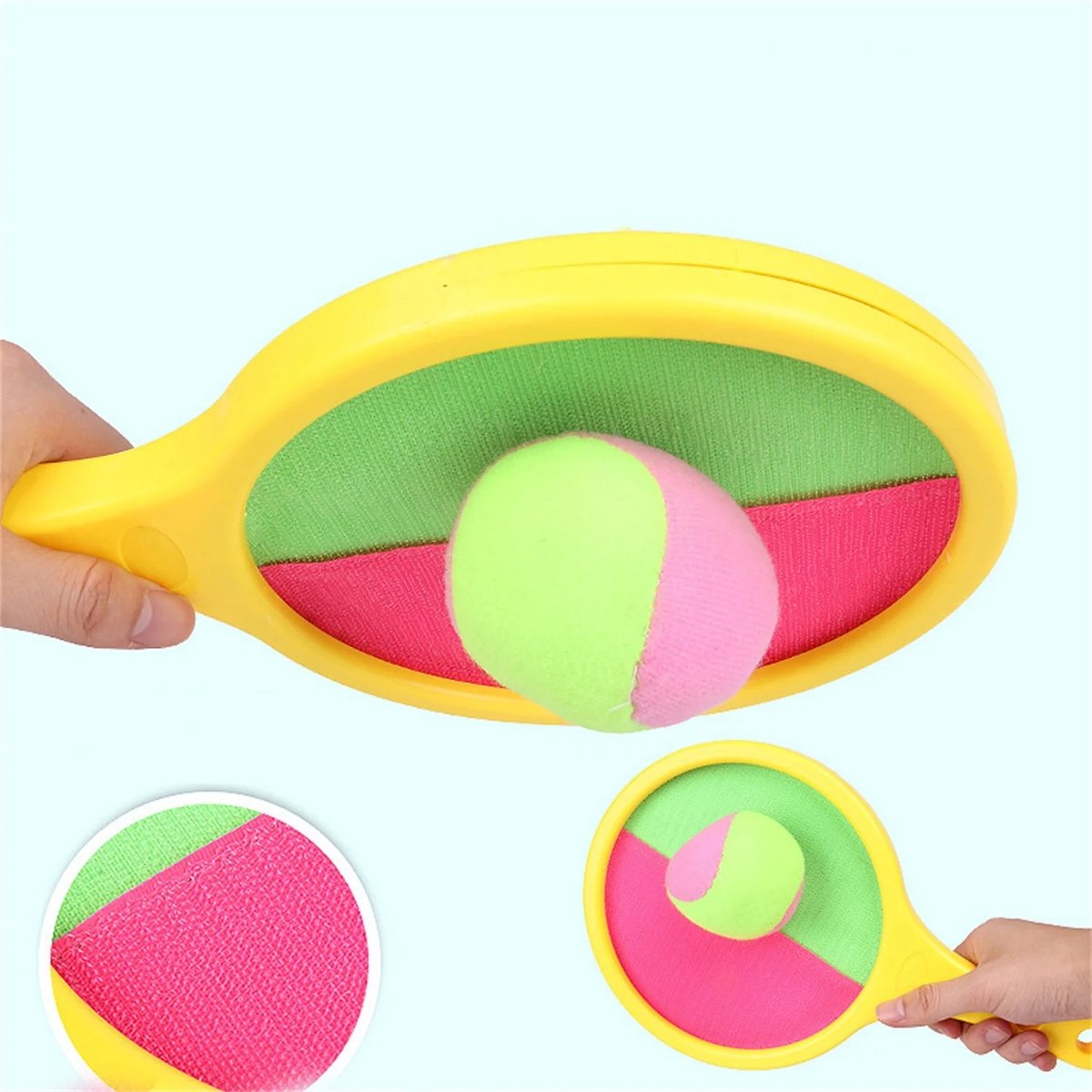 Gooi- en vangspel voor kinderen: Gooi- en vangset met bal – Buitenspeelgoed met vangschijven voor kinderen vanaf 3 jaar; strand- en tuinspel voor zomerse buitenactiviteiten.