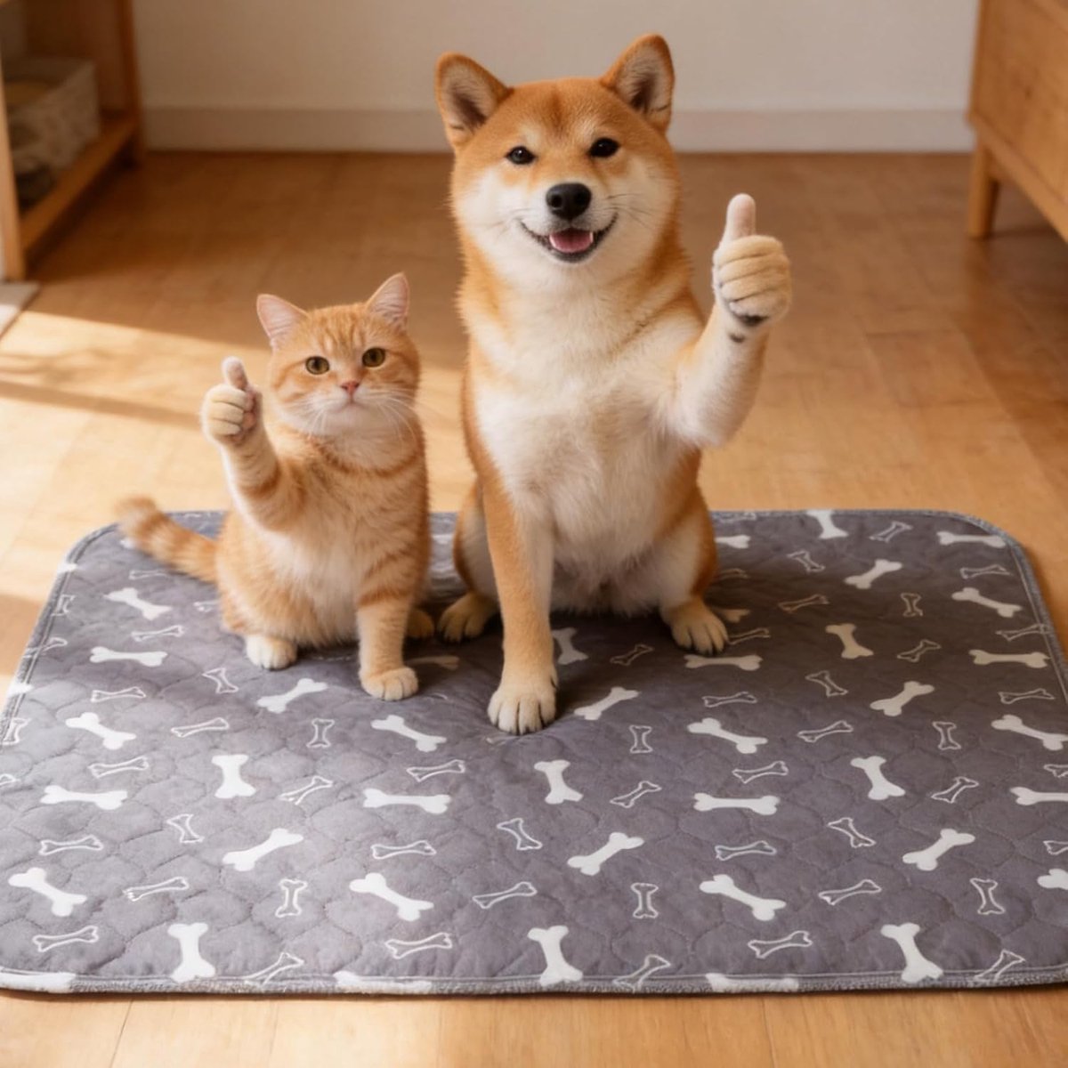 KZQ Wasbare Puppy Trainingsmat, Herbruikbare Plasmat Voor Honden En Katten, 50x80 Cm, Zindelijkheidsmat Voor Binnenshuis