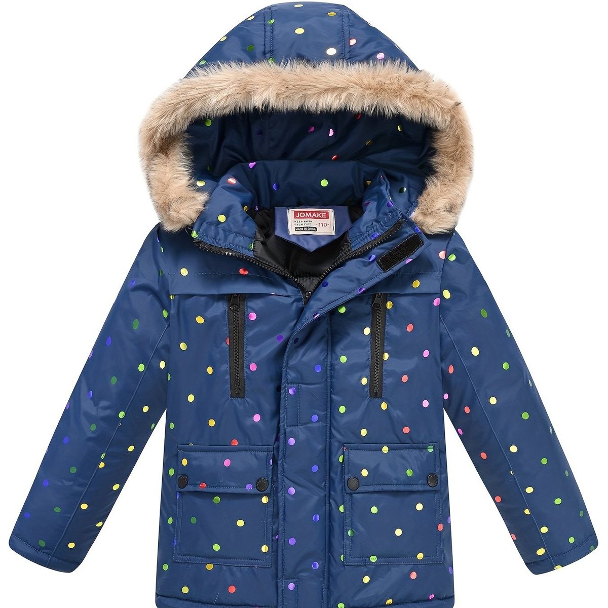 Currero Winterjas Parka Meisjes Lange Jas Meisje Wintermantel Overjas Gewatteerd Waterdicht Winter Stijlvol Mantel Kinderen 11-12 Jaar Donkerblauwe Rimpel