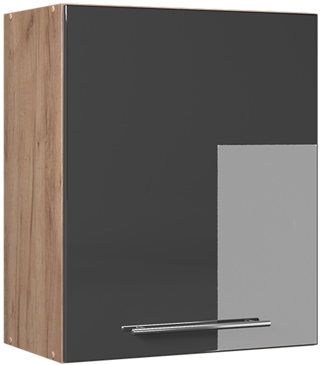 Vicco Hangkast Fame-Line, Antraciet Hoogglans, 60 cm