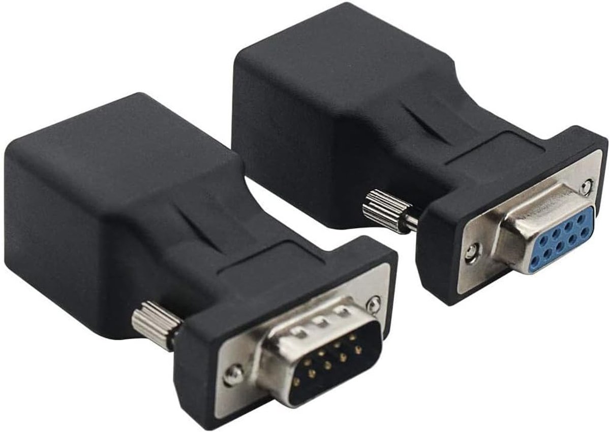 RS232 DB9 9Pin naar RJ45 Ethernet Converter - Mannelijk & Vrouwelijk - Slank ontwerp - Betrouwbare verbinding - ShopVlot