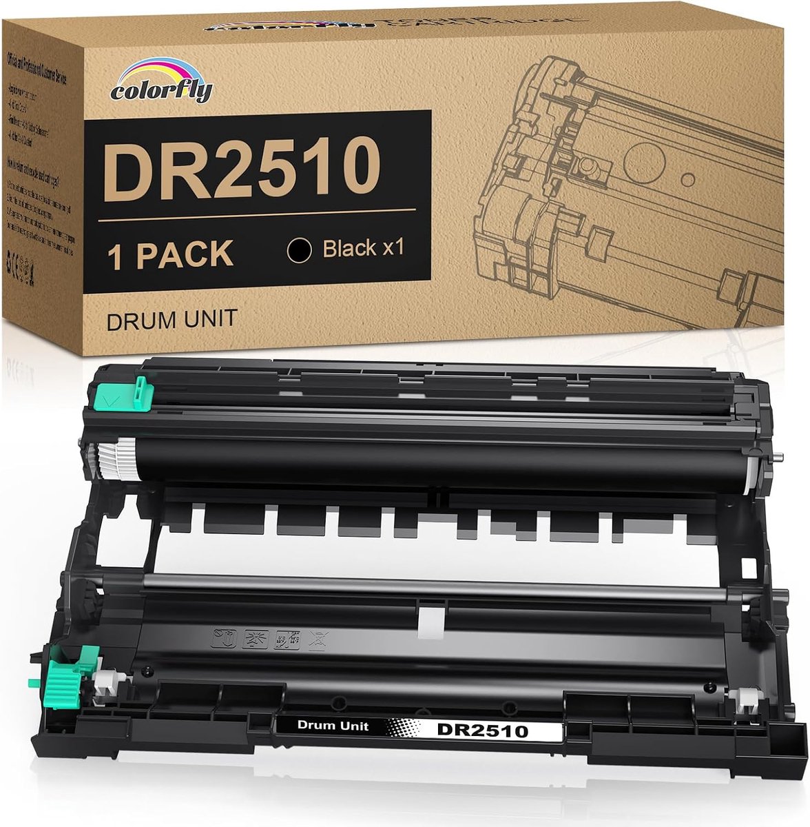 trommel DR-2510 - compatibel met Brother DR 2510 - hoge afdrukkwaliteit - eenvoudig te vervangen - ShopVlot