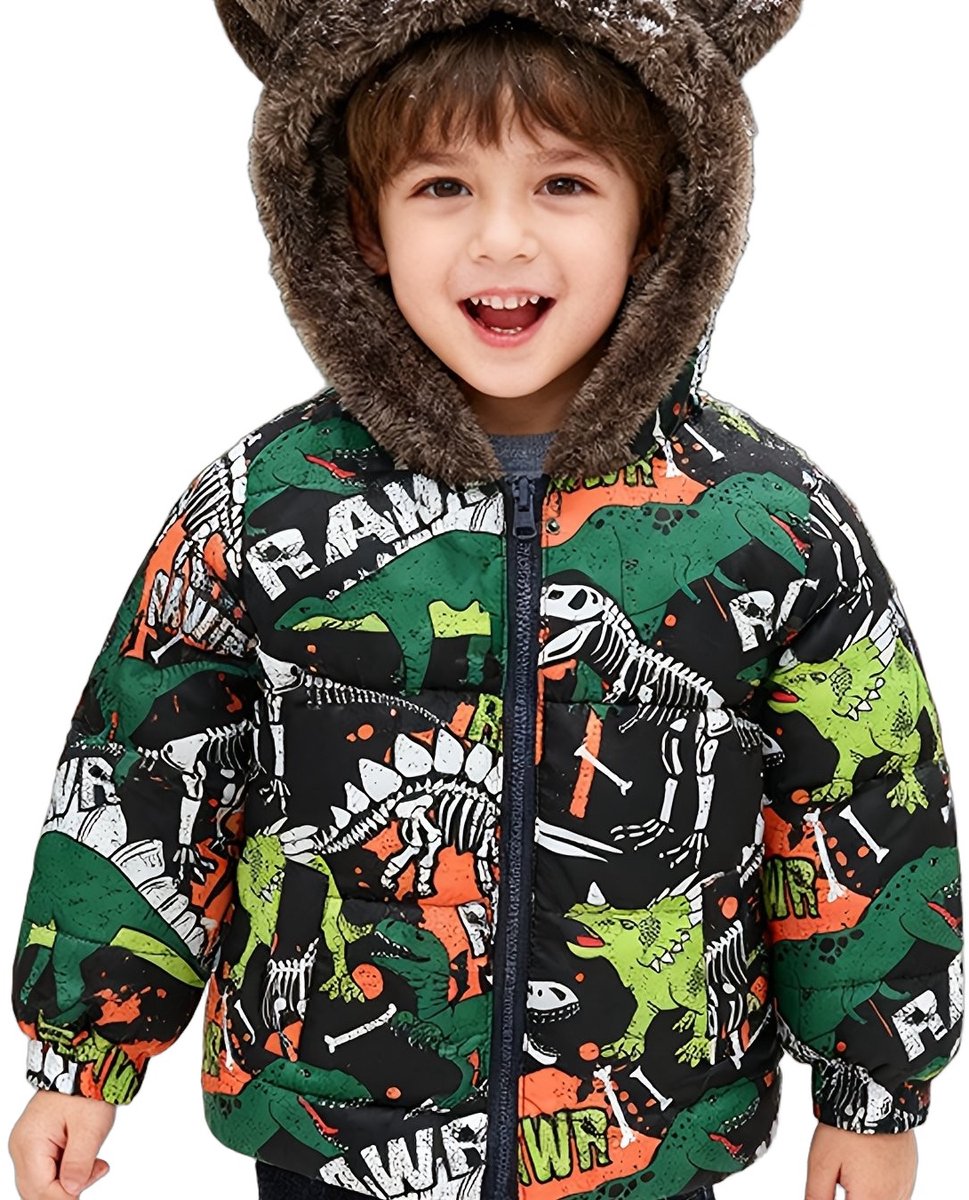 Currero Winterjas Parka Jongens Lange Jas Wintermantel Overjas Gewatteerd Waterdicht Winter Stijlvol Mantel Kinderen 7-8 Jaar Smaragdgroen