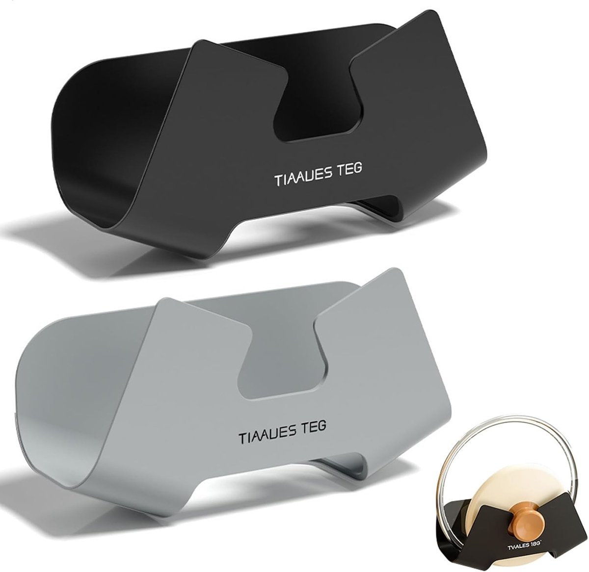 Praktische Wandmontage Pan Lid Houder, Keuken Organizer en Tablet Houder, Set van 2 voor Keukengerei en Deksel Opslag