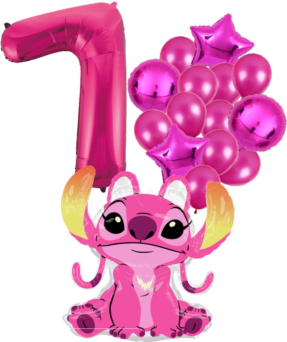 Angel Ballon Set - 97x90cm - Folie Ballon + Ster Ballonnen - 7 jaar | Disney
