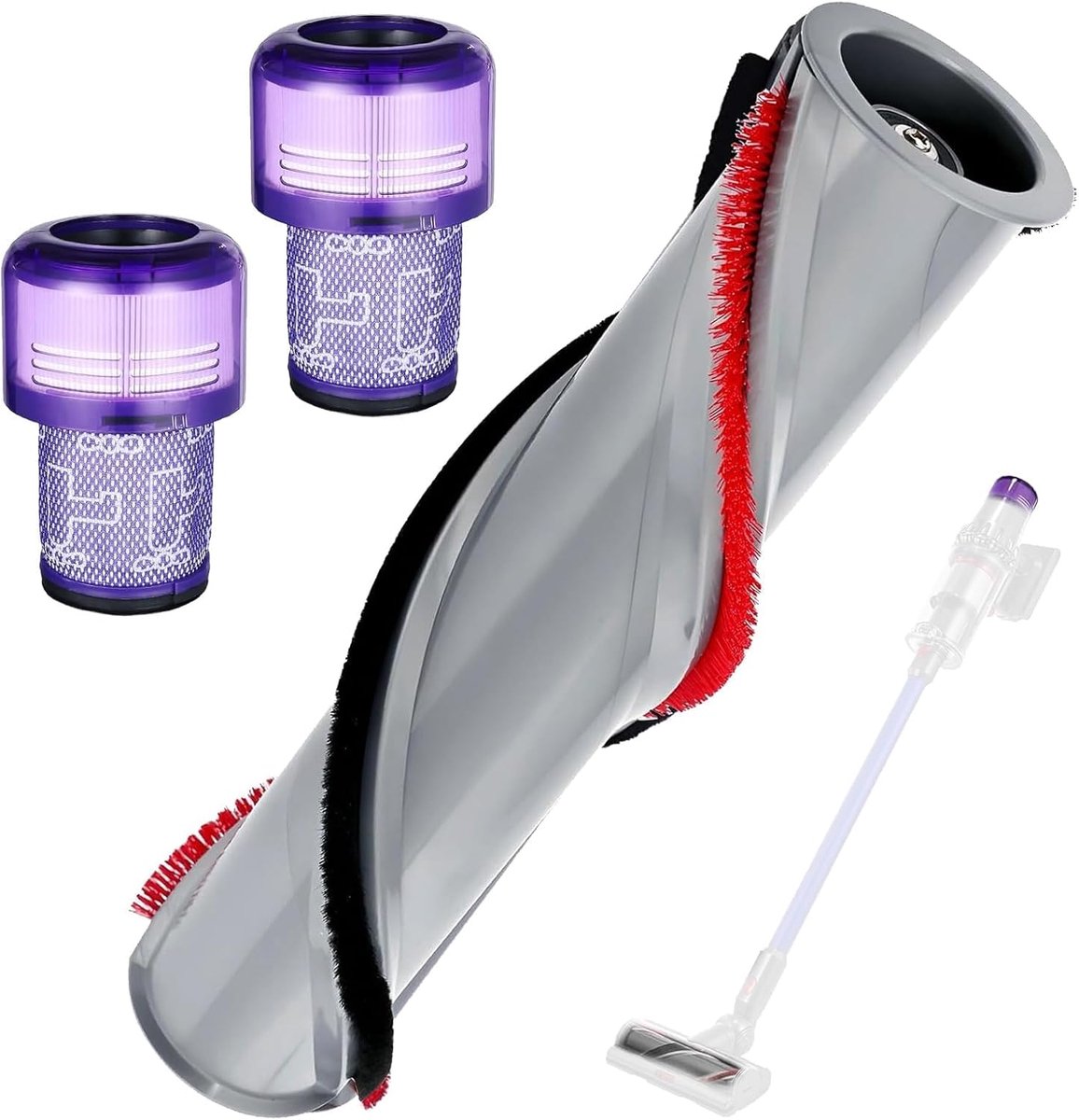 Stofzuigerborstel voor Dyson V11, inclusief 2 HEPA-filters, accessoires voor Dyson V11, borstel voor Dyson V11, origineel voor het reinigen van huis, kantoor en hotel