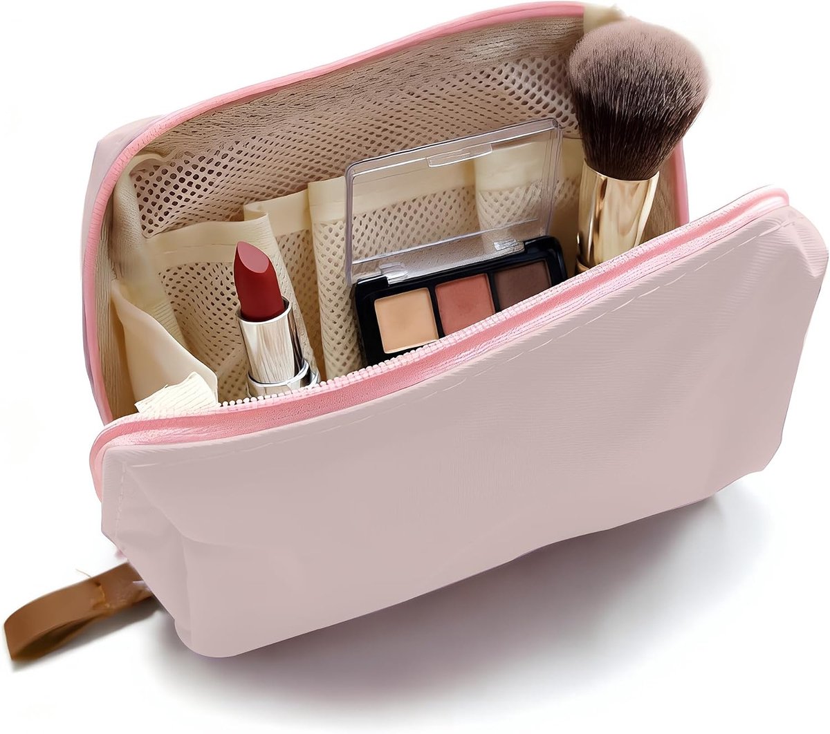 Make-uptas voor dames in roze, kleine make-uptas