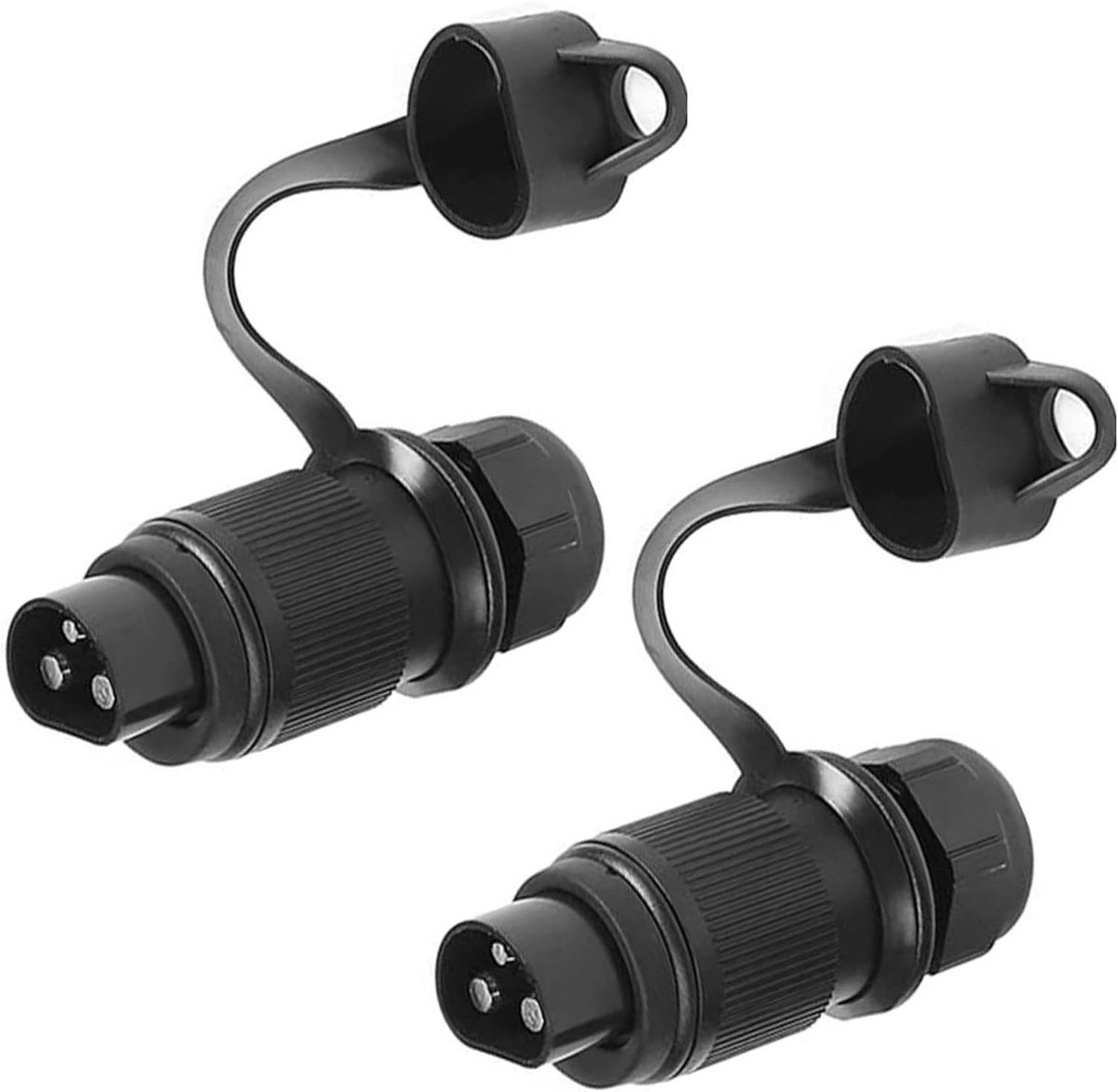3-Pins Stekker Set voor Tractoren en Voertuigen, Waterdicht, Geschikt voor Aanhangers, Landbouwmachines en Caravans, 12V DIN 9680 CE ROHS