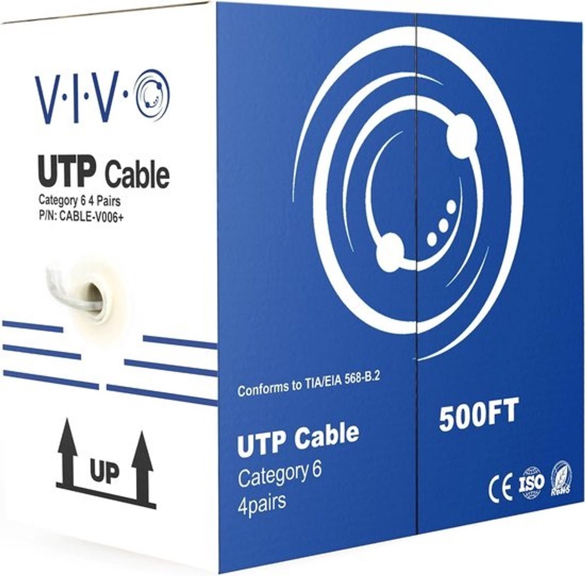Bulk Cat6 Ethernet Kabel Grijs 152 meter - UTP Netwerkkabel voor Binneninstallatie