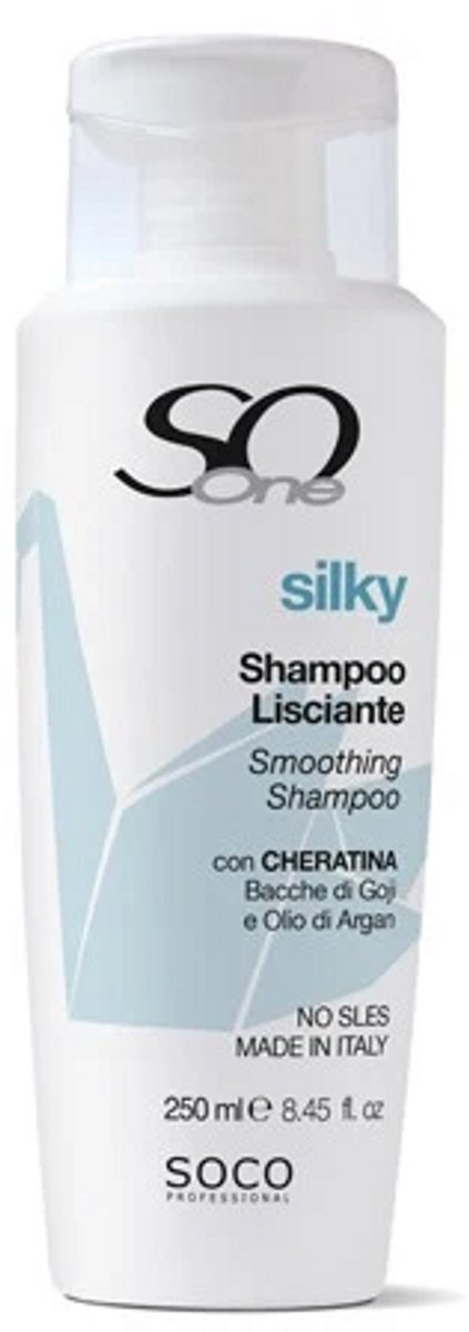 So One Silky Smoothing Shampoo – Met Keratine, Goji & Arganolie – Voor Weerbarstig Haar – 250 ml