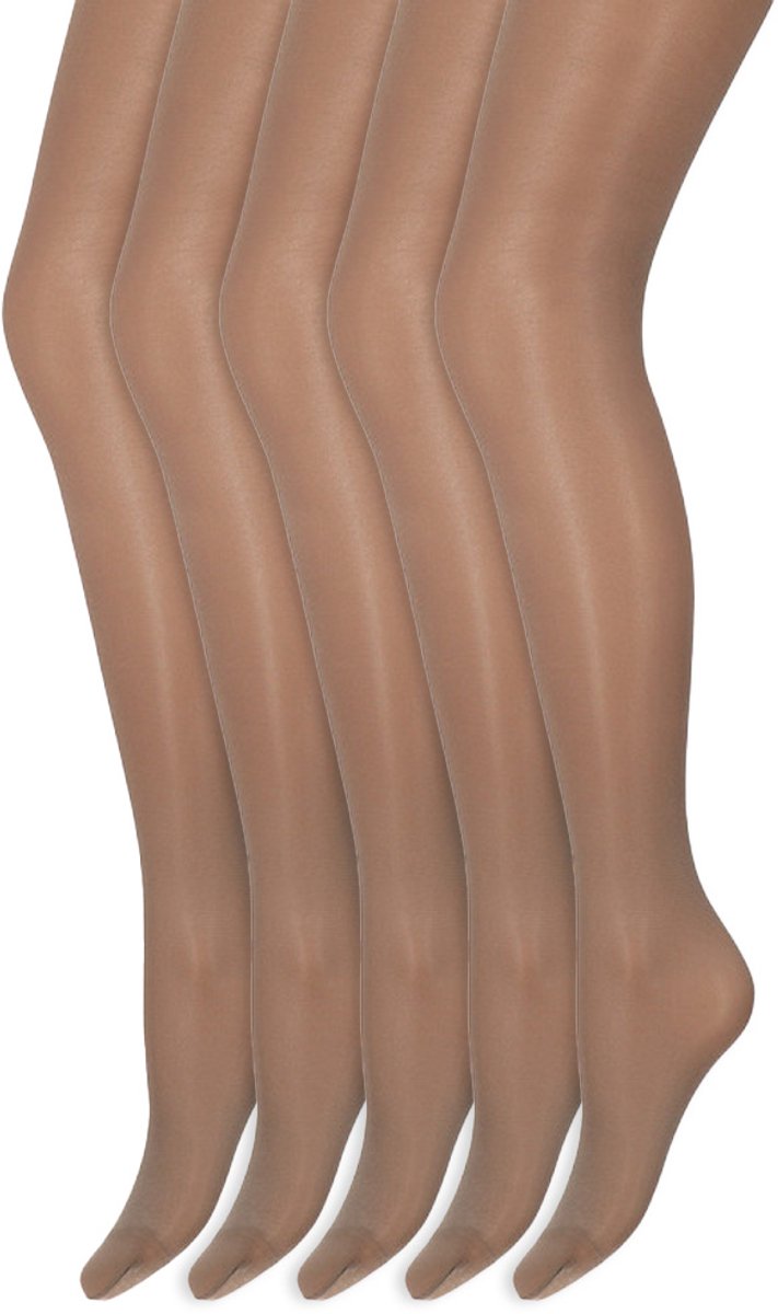 Marianne Glans Panty | 35 Denier | Merk: Marianne | Maat: S T/M Xxl | Kleur: Taupe | 5 Paar Beige