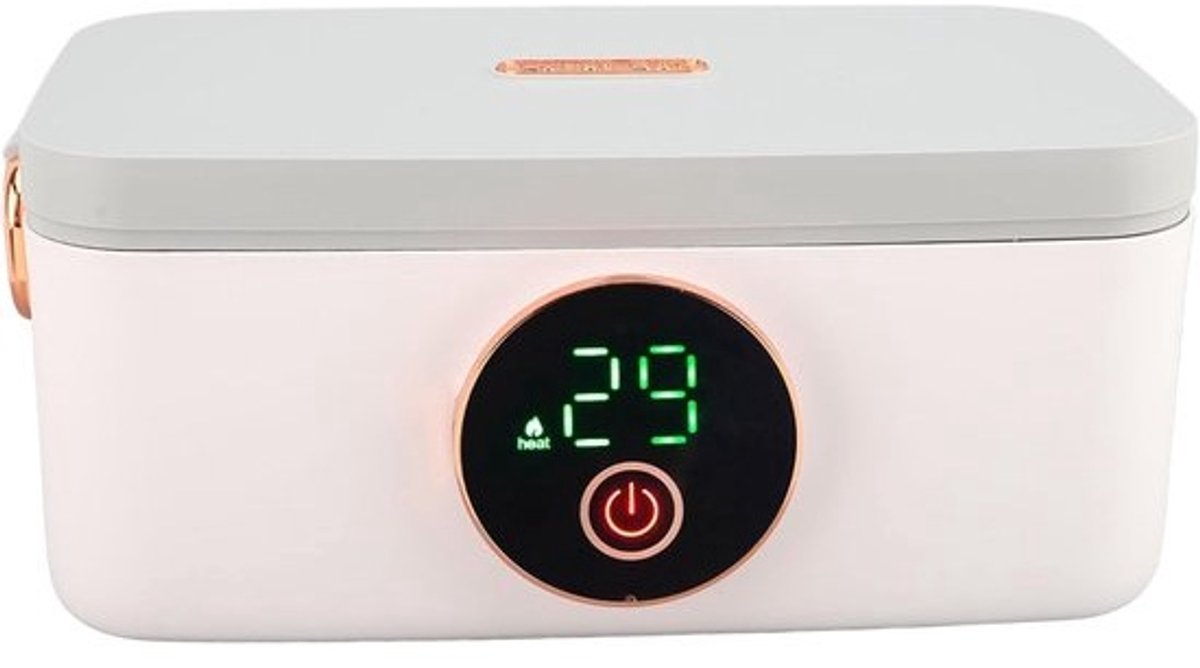 Elektrische Lunchbox - Voedselwarmer Bento Box - Warme Maaltijd Onderweg - Ingebouwde Batterij - 1 Liter - Zwart