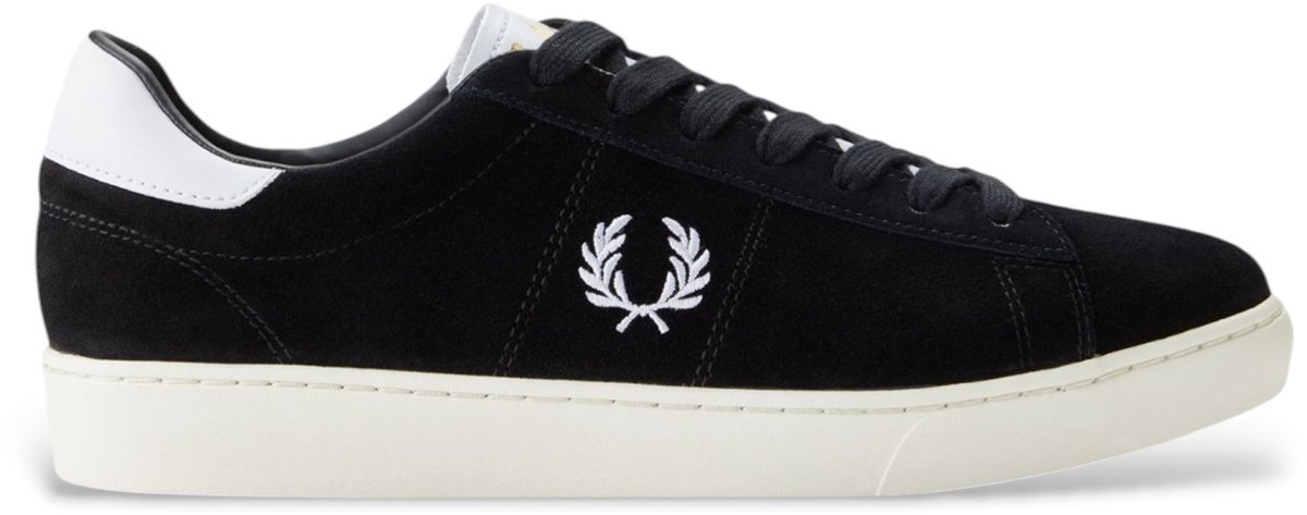 Fred Perry Zwarte leren Spencer sneakers