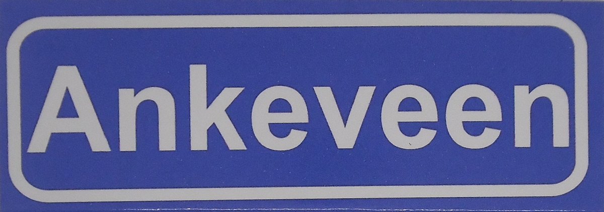 Souv© - koelkast magneet - plaatsnaam bord - kombord - souvenir - koelkastmagneetje - relatiegeschenk Ankeveen