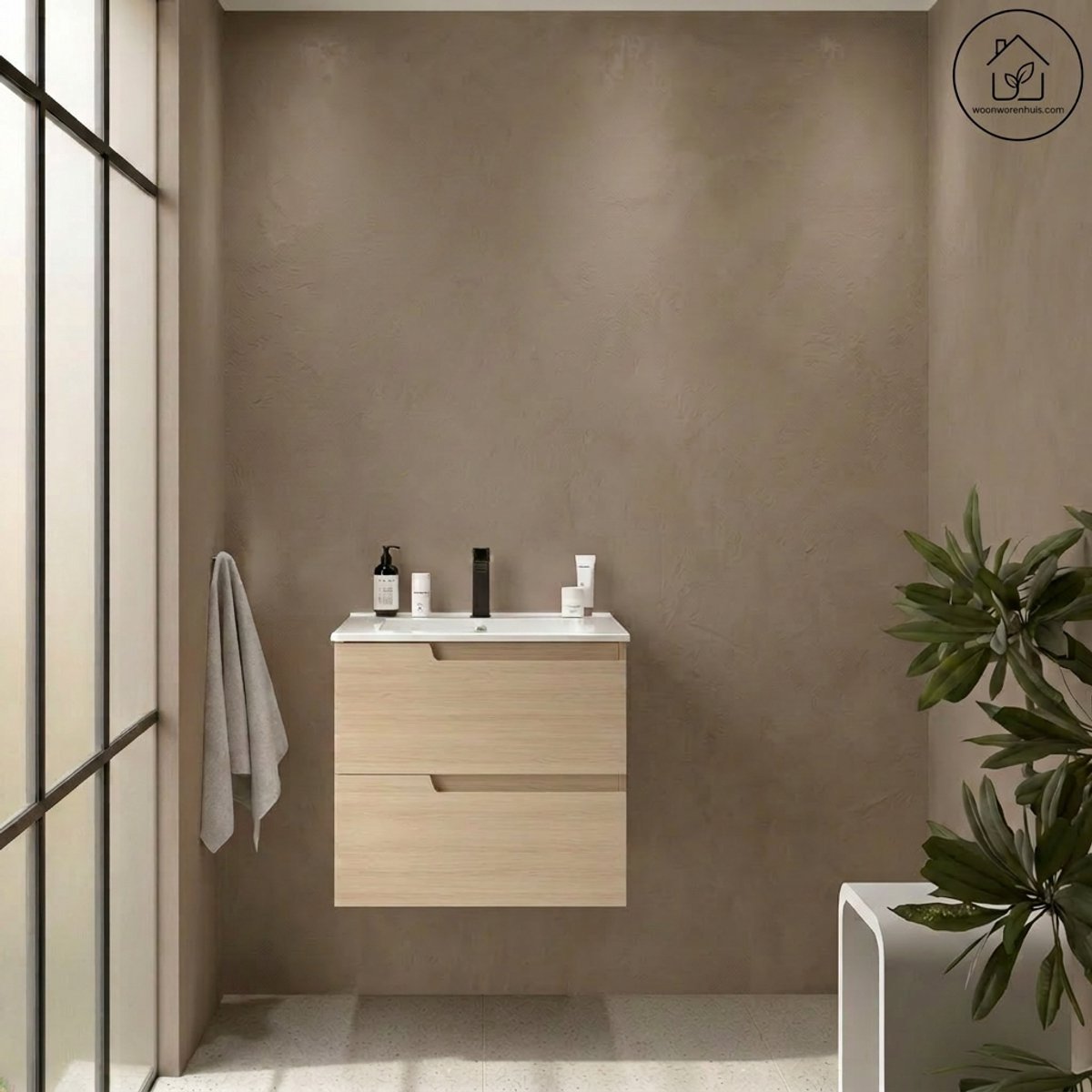 Sanitado Vima Luxe Wastafelkast 60cm Sienna Ibon Wastafel