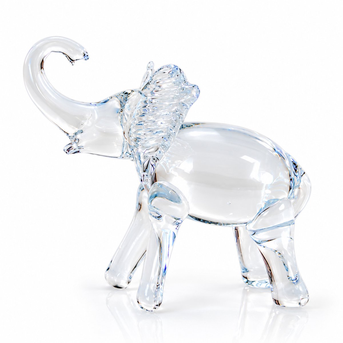 Kristallen Glazen Olifant – Transparant Decoratiebeeld - glazen beeldje - 12cm