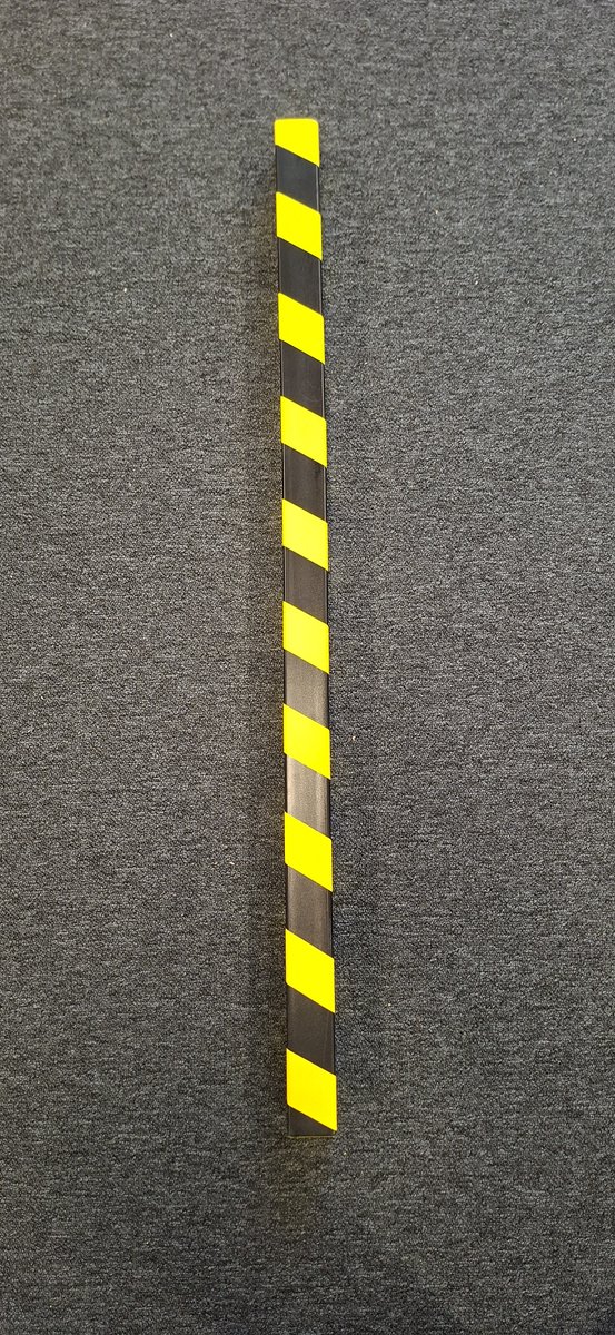 Randbescherming - Stootstrip - Zwart/geel - 100 cm - rechthoek 4,5 cm X 4,5 cm