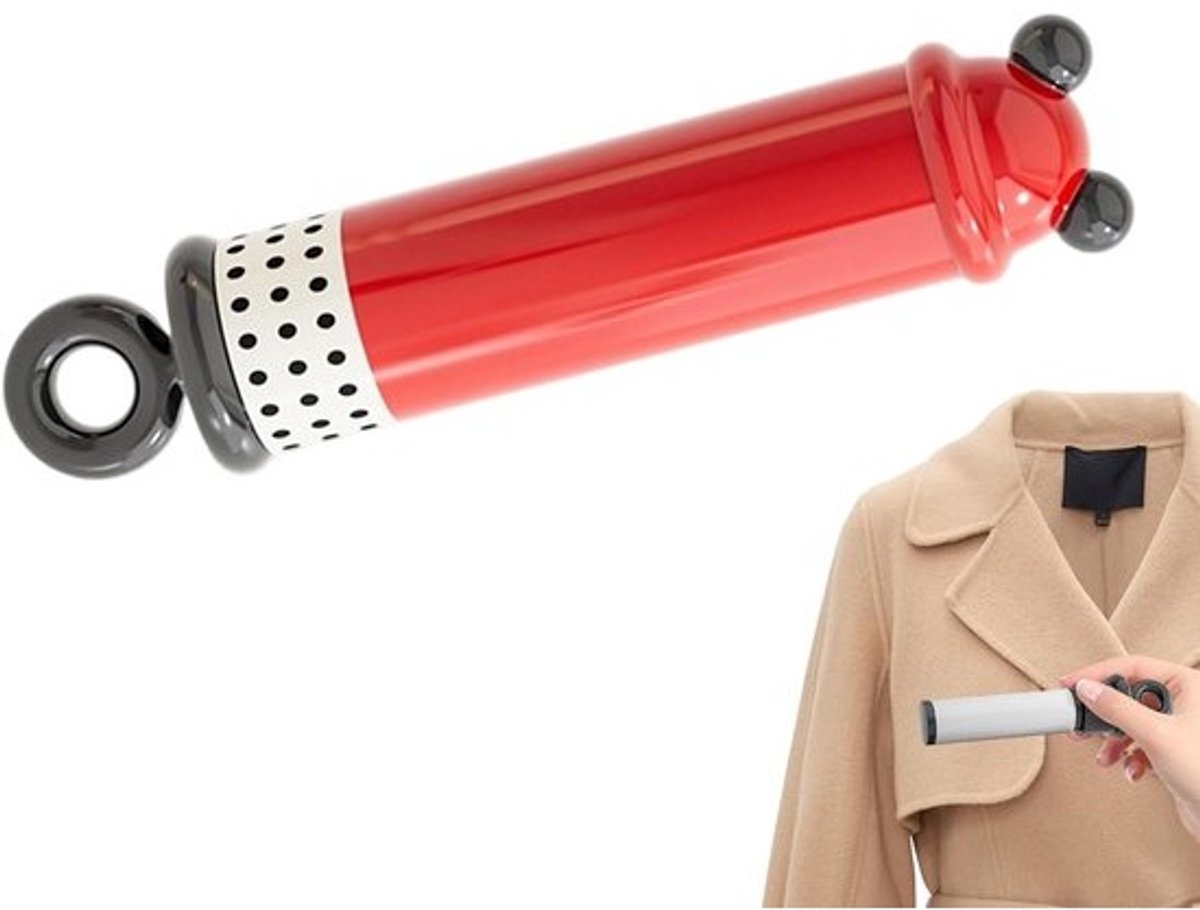 Draagbare Pluisroller - Kledingroller Haarverwijderaar - Kleding Schoonmaken - Wasbare Duurzaamheidstechnologie - 16 x 4 cm - Rood