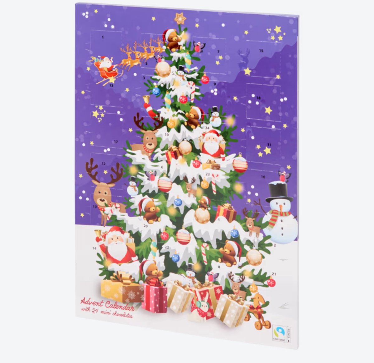 Advent calendar kerst 24 vakjes