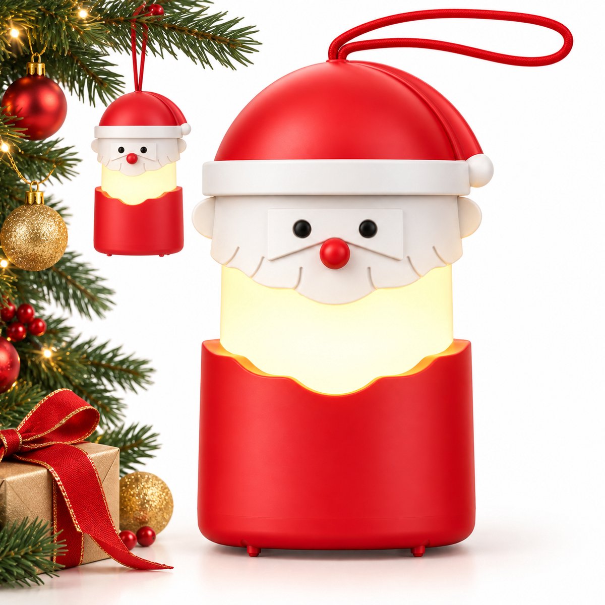 Kerstman nachtlamp - Oplaadbare LED kerstlamp met 7 lichtkleuren - Schattige kerstdecoratie voor kinderkamer en slaapkamer - Geschikt als cadeau - Kerstmis