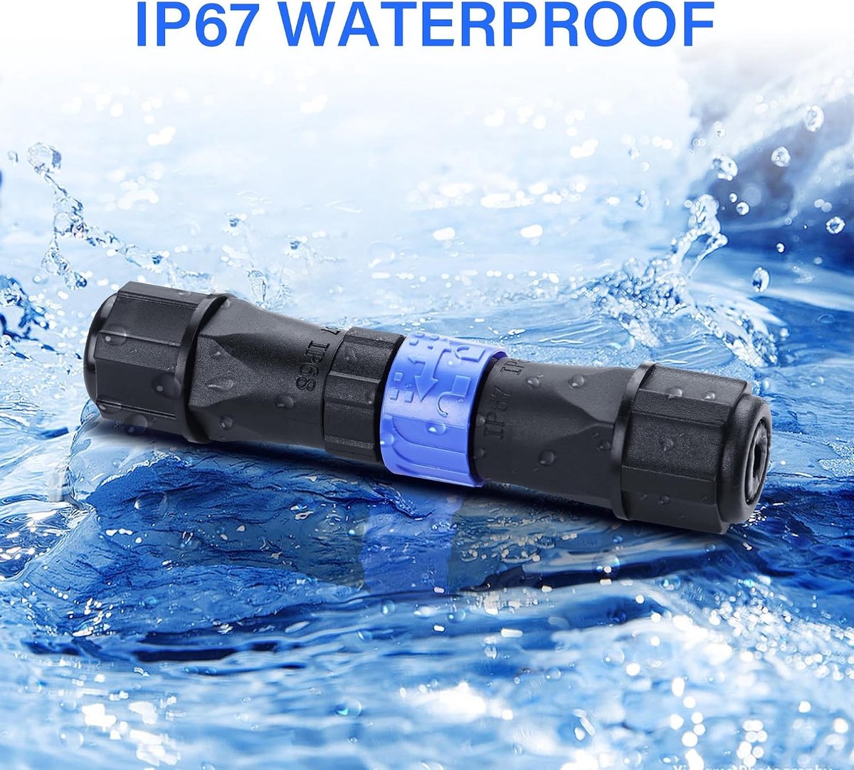 Waterdichte M16 2 Pin Stekker - Snelle Zelfvergrendeling Adapter voor Buitenbedrading en Elektrische Toepassingen