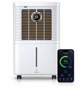 Zenvo Smart WiFi Luchtontvochtiger met App - 12L/dag - 50 m2 - Hygrostaat - Kinderslot - Voor Woonkamer, Slaapkamer, Badkamer, Babykamer & Kelder
