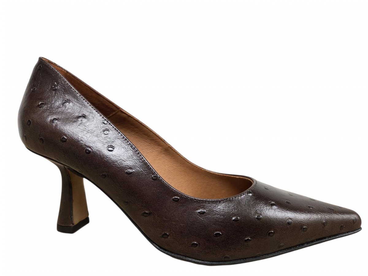 Angel Alarcon 26508 458F Ave Testa Pumps Bruin Leer Dames - Bruin - 39