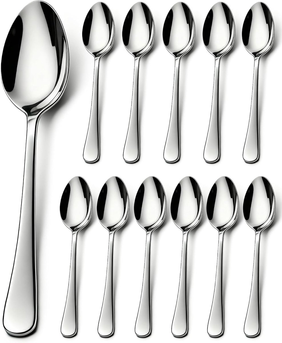 Koffielepels - Zilver - 11 cm - Roestvrij Stalen Theelepels - Voor Koffie en Dessert