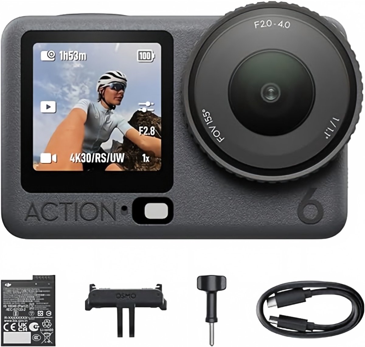 DJI Osmo Action 6 Standard Combo - 8K Waterdichte Actiecamera