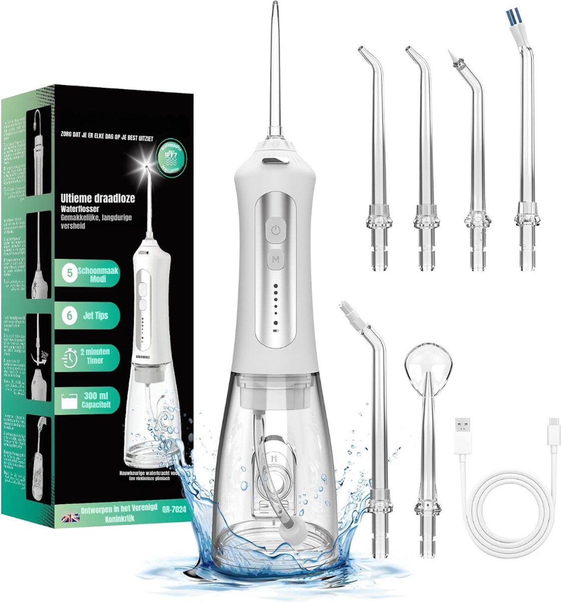 Levo® Monddouche - Waterflosser - Monddouche Waterflosser - Wit - 26cm x 11cm x 10cm
