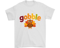 Danksgiving Shirt – Gobble – Feestelijke Outfit – Unisex T-Shirt voor Dames & Heren – Leuk Cadeau