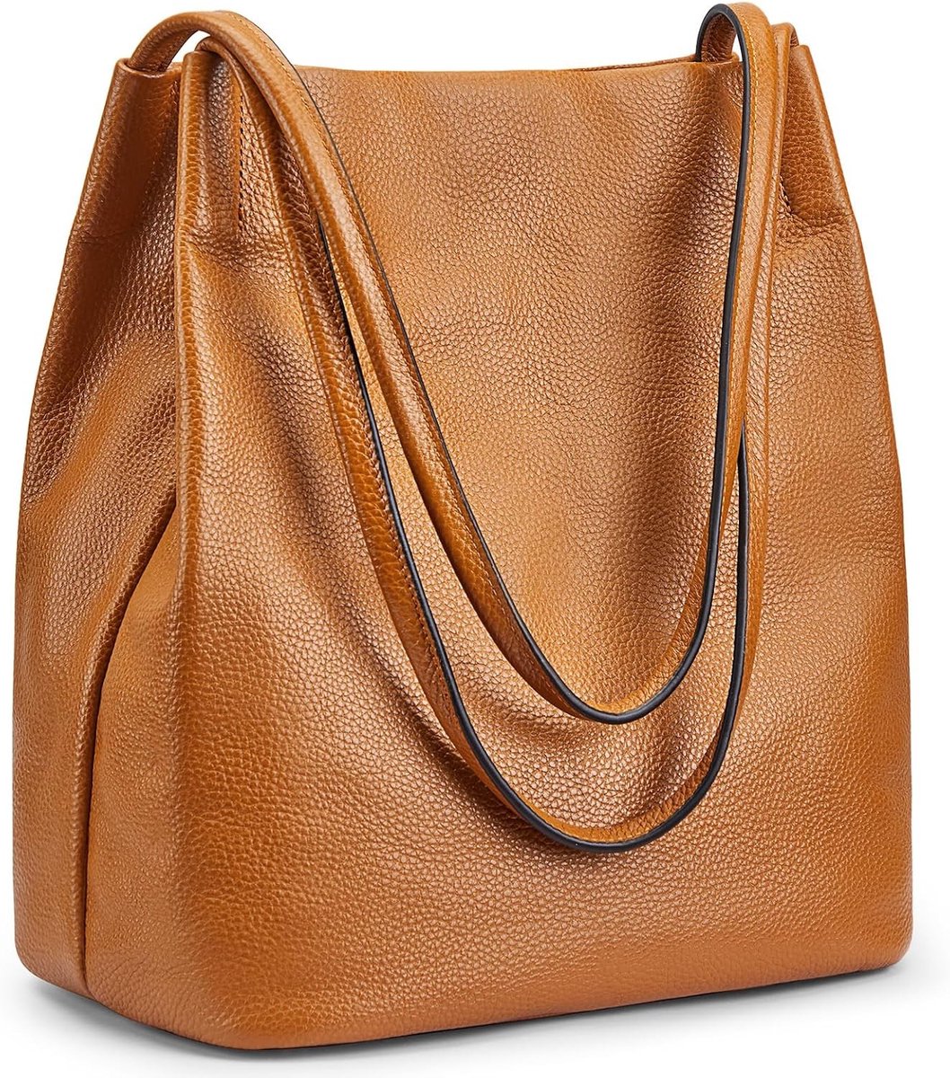 Leren Schoudertas voor Dames - Zachte Handtas met Ruimte voor Essentials en Stijlvolle Look