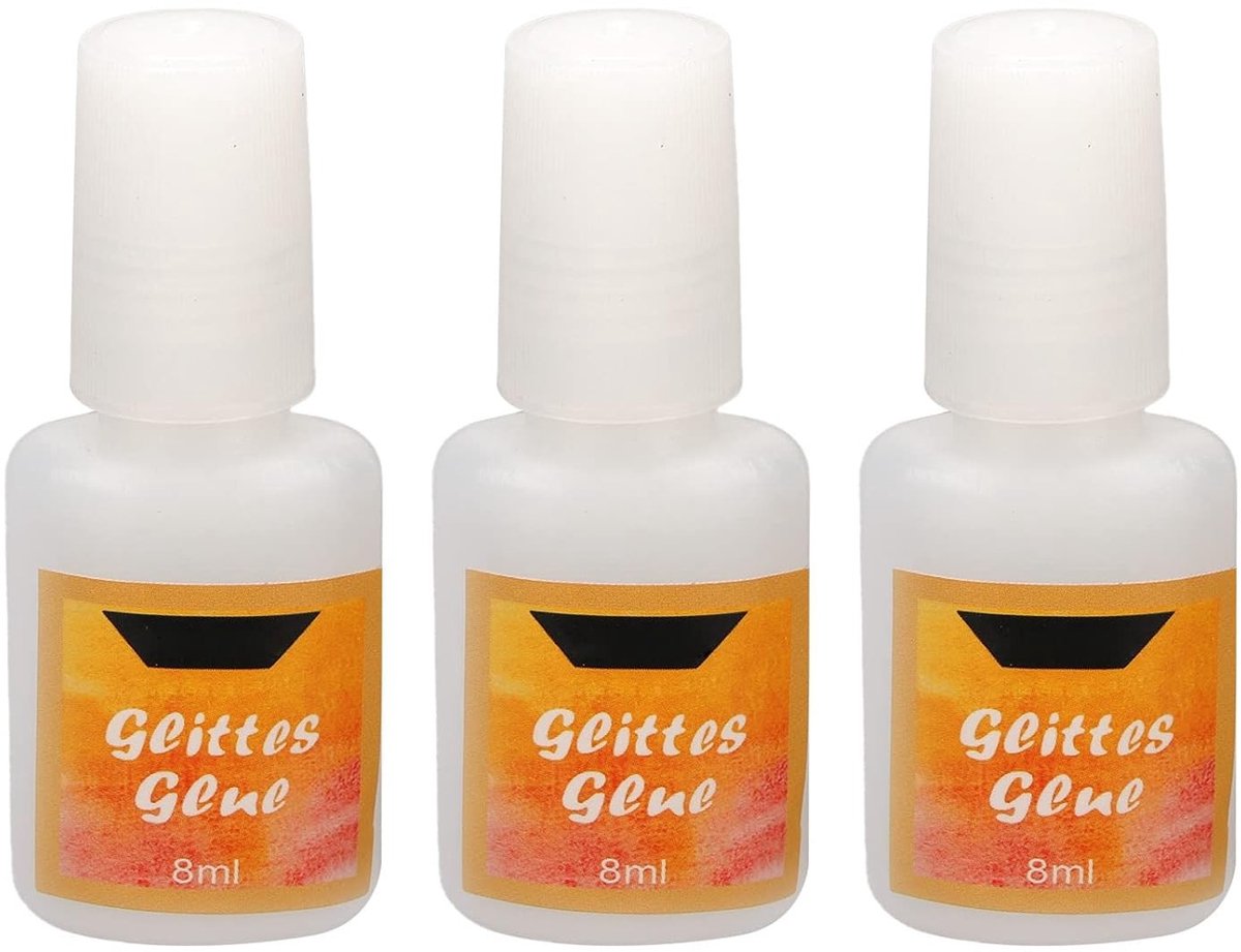 Glitter Tattoo Set met 3 Stukken, Body Glitter Gel en Lijm voor Cosplay en Feestjes, Creatieve DIY Make-up